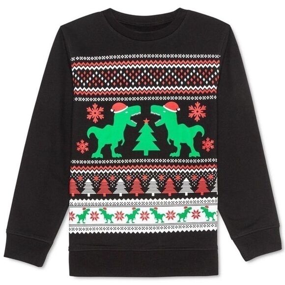 JEM BIG BOY'S HOLIDAY REX SWEATSHIRT BLACK SIZE LARGE - Picture 1 of 4